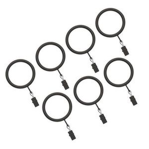 Set of 56 Matte Brown Curtain Rings